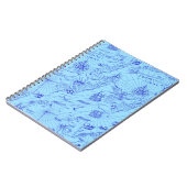 古い青い海図の船とコンパス ノートブック (左側)