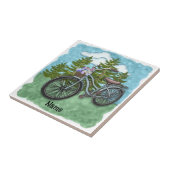 古い青い自転車 タイル (側面)
