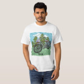 古い青い自転車 Tシャツ (正面フル)