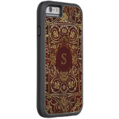 古い革は表紙のモノグラムを金めっきしました Case-Mate iPhoneケース (裏面/右)