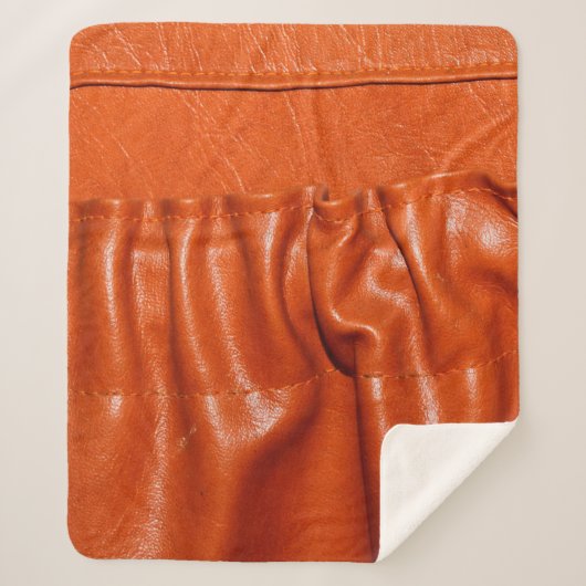 古い革ヴィンテージ車の座席詳細。青、過ぎ去り、 シェルパブランケット (正面)