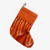 古い革ヴィンテージ車の座席詳細。青、過ぎ去り、 スモールクリスマスストッキング (正面 (吊り時))