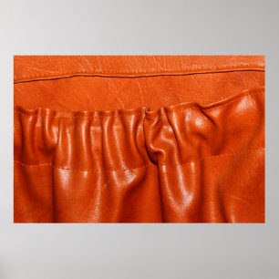 古い革ヴィンテージ車の座席詳細。青、過ぎ去り、 ポスター