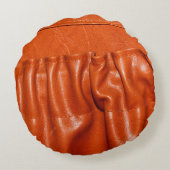 古い革ヴィンテージ車の座席詳細。青、過ぎ去り、 ラウンドクッション (裏面)