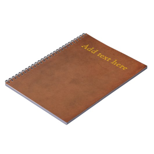 古い革表紙は、あなた自身の金ゴールドの文字を加えます ノートブック (左側)