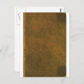 古い革表紙 ポストカード (正面/裏面)