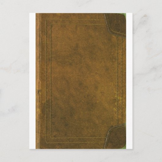 古い革表紙 ポストカード (正面)
