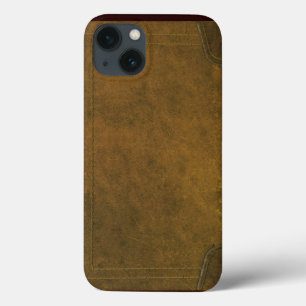 古い革表紙 iPhone 13ケース