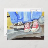 古い靴と古い車のポストカード ポストカード (正面/裏面)