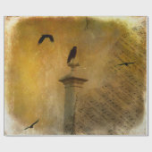 古い音楽とカラス ラッピングペーパー (フラット)