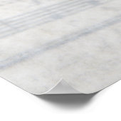 古い音楽のポスターにラベンダー色の花 ポスター (角)