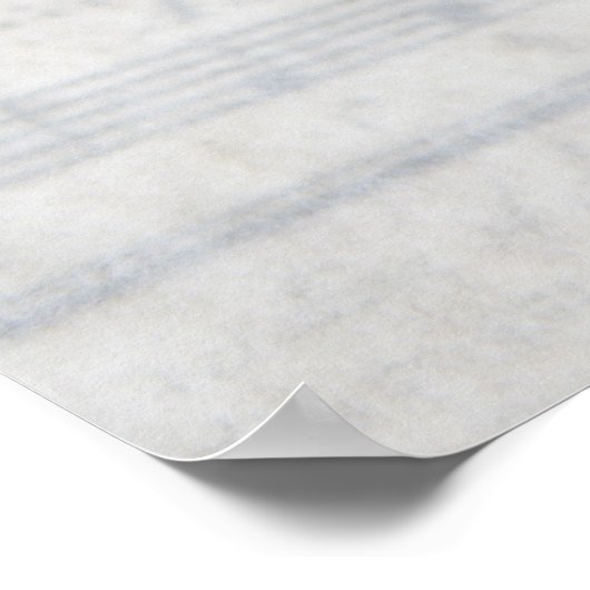 古い音楽のポスターにラベンダー色の花 ポスター (角)