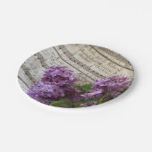 古い音楽のライラック ペーパープレート (アングル)