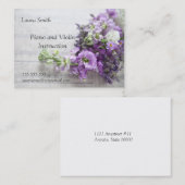 古い音楽業界カードの花 名刺 (正面/裏面)