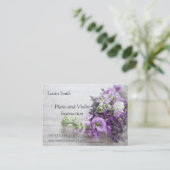 古い音楽業界カードの花 名刺 (スタンド正面)