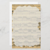 古い音楽紙文房具 便箋 (正面/裏面)