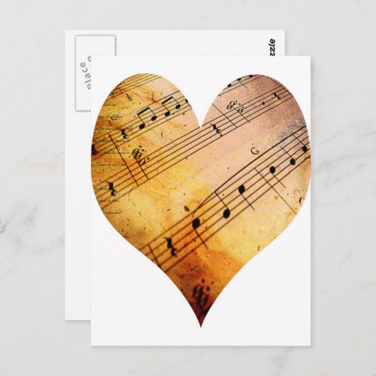 古い音楽 ポストカード (正面/裏面)