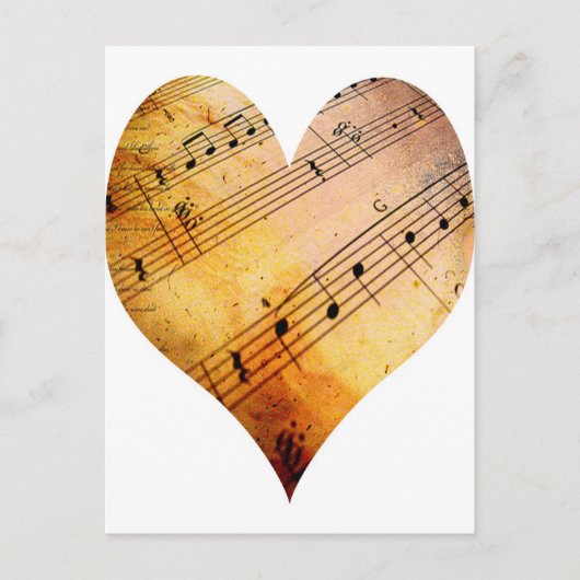 古い音楽 ポストカード (正面)