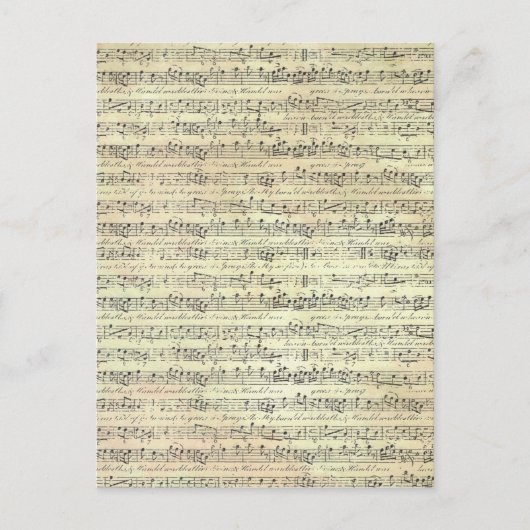 古い音楽 ポストカード (正面)