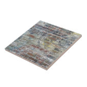 古い風化させたレンガ壁の質 タイル (側面)