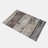 古い風化させた木 ドアマット (アングル)