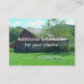 古い風化させた納屋 名刺 (裏面)