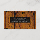 古い風化した木製の板 名刺 (裏面)