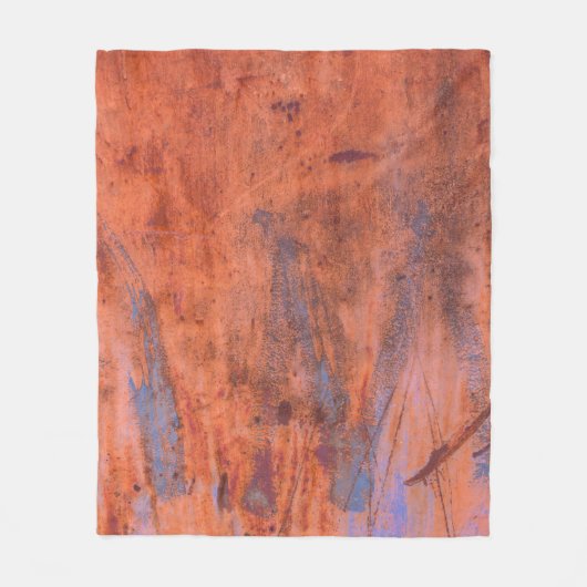 古い風化した錆びたテクスチャ要約、熟成、熟成、 フリースブランケット (正面)