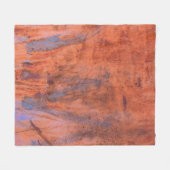 古い風化した錆びたテクスチャ要約、熟成、熟成、 フリースブランケット (正面(横))