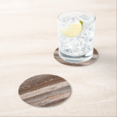 古い風化木造農家外壁 ラウンドペーパーコースター (インサイチュ)