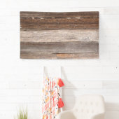 古い風化木造農家外壁 横断幕 (インサイチュ)