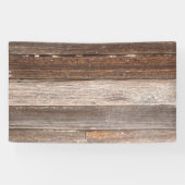 古い風化木造農家外壁 横断幕 (横)