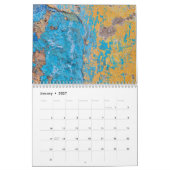 古い風化表面 カレンダー (1月 2027)