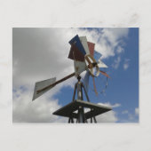 古い風車 ポストカード (正面)