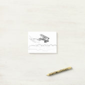 古い飛行機 ポストイット (デスク上)