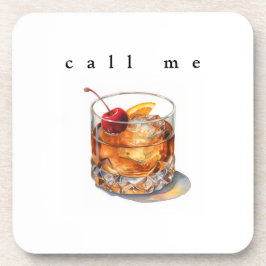 古い飲み物と呼ファッションドぶ コースター