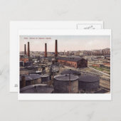 古い馬句-黒い都市-油の工場 ポストカード (正面/裏面)