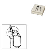 古い魔女イラストレーションのアートスタンプ ラバースタンプ (押印)
