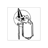 古い魔女イラストレーションのアートスタンプ ラバースタンプ (インプリント)