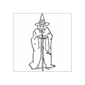 古い魔女イラストレーションのアートスタンプ ラバースタンプ (インプリント)