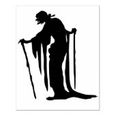 古い魔女シルエットアートスタンプ ラバースタンプ (インプリント)