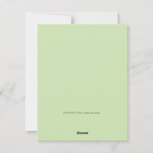 古い魔女ハッピーホーム、たくさんの猫とフクロウのハロウィン シーズンカード (裏面)