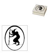 古い魔女2シルエットアートスタンプ ラバースタンプ (押印)