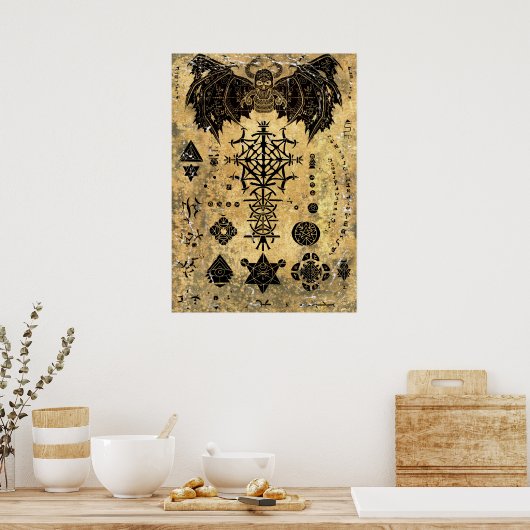 古い魔法書 ポスター (キッチン)