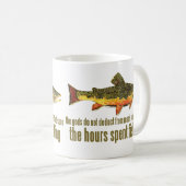 古い魚釣りことわざ コーヒーマグカップ (正面右)