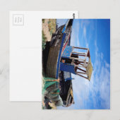 古い魚釣り船。 ポストカード (正面/裏面)