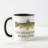 古い魚釣り語 マグカップ (左)