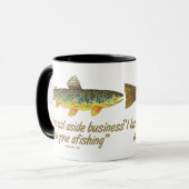 古い魚釣り語 マグカップ (正面左)