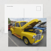 古い黄色のトラック ポストカード (正面/裏面)