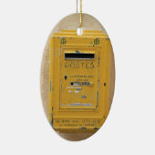 古い黄色のメールボックスオーナメント セラミックオーナメント (右)